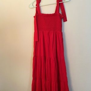 Red Tank Top Tie Dress